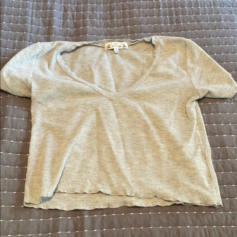 Grey crop top